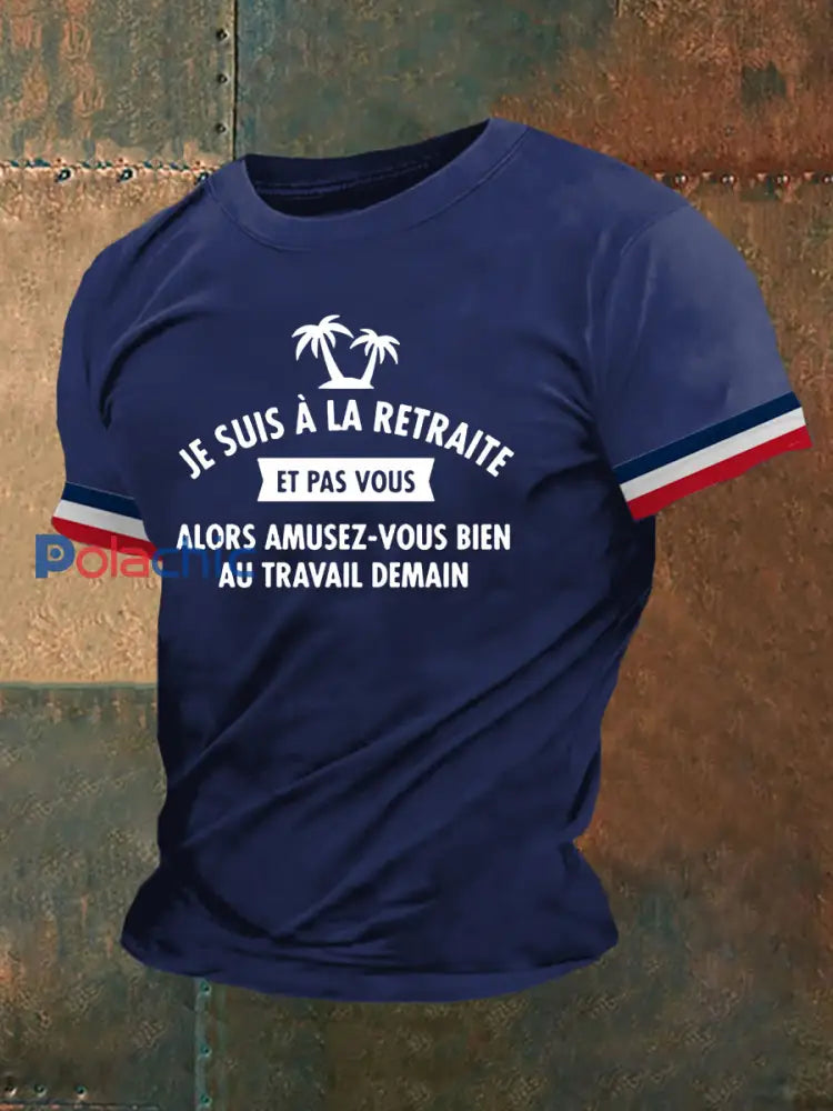 T-shirt à manches courtes Je Suis À La Retraite Homme Bleu / S