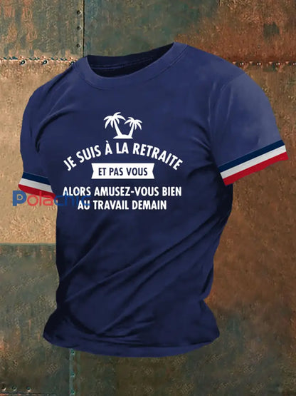 T-shirt à manches courtes Je Suis À La Retraite Homme Bleu / S
