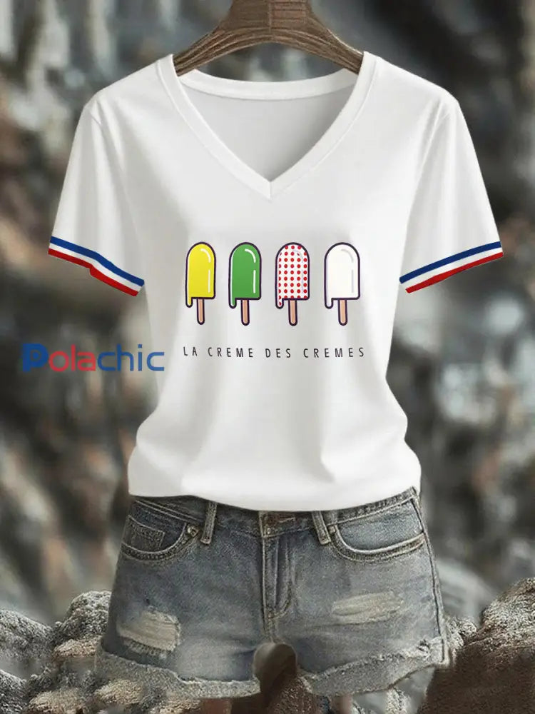 T-shirt à manches courtes La Cremw Des Cremes Femme Blanc / S