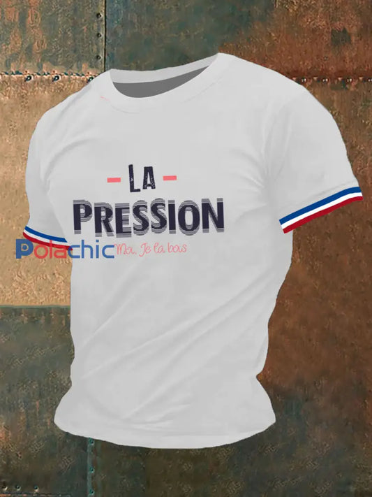 T-shirt à manches courtes La Pression Moi Je La Bois pour homme Blanc / S