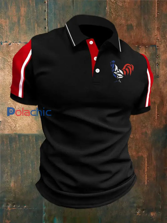 T-shirt à manches courtes Le Coq Gaulois Homme Rouge / S