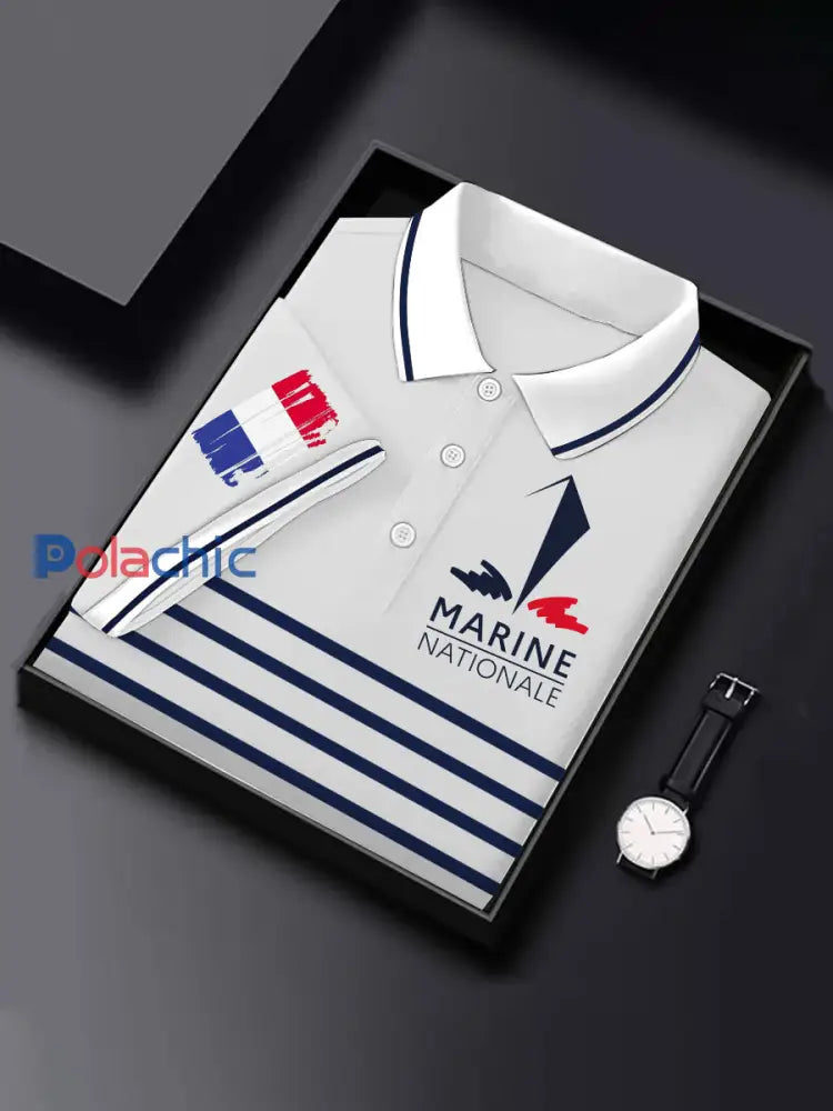 T-shirt à manches courtes Marine Nationale Homme Blanc / S