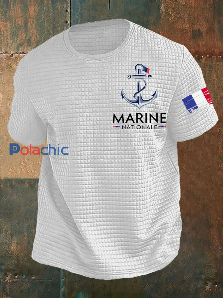 T-shirt à manches courtes Marine Nationale Homme Blanc / S