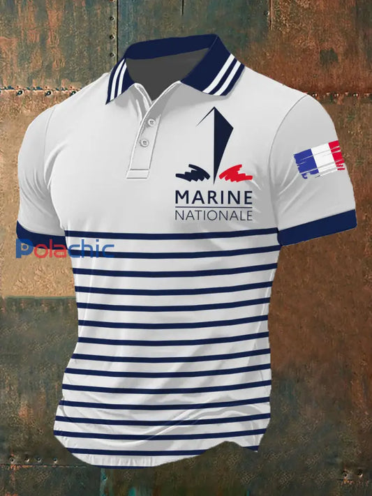 T-shirt à manches courtes Marine Nationale Homme Blanc / S