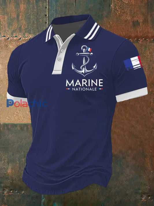 T-shirt à manches courtes Marine Nationale Homme Bleu Marine / S