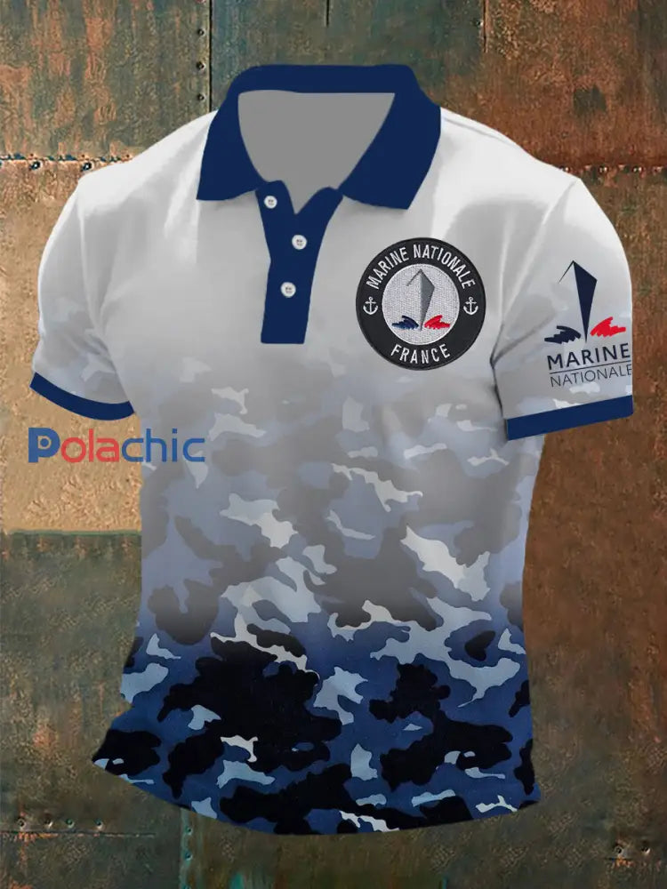 T-shirt à manches courtes Marine Nationale Homme Bleu / S
