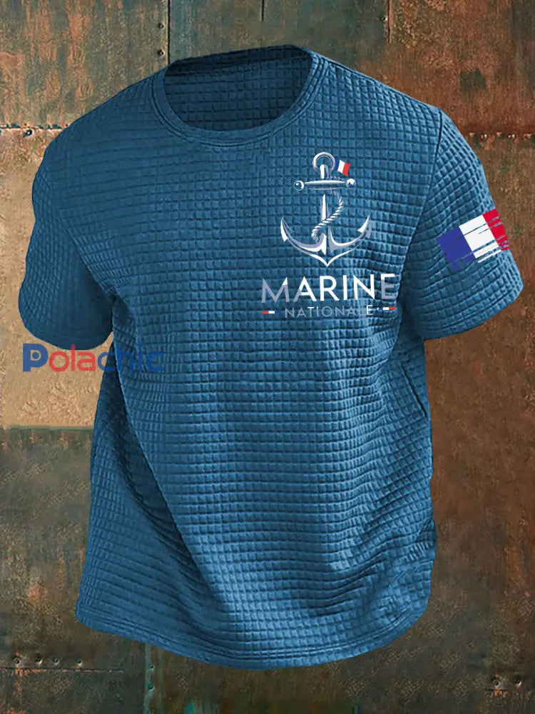T-shirt à manches courtes Marine Nationale Homme Bleu / S