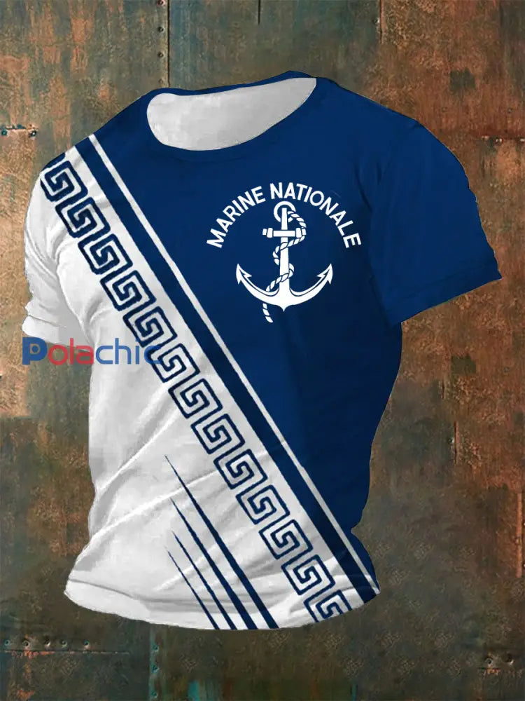 T-shirt à manches courtes Marine Nationale Homme Bleu / S