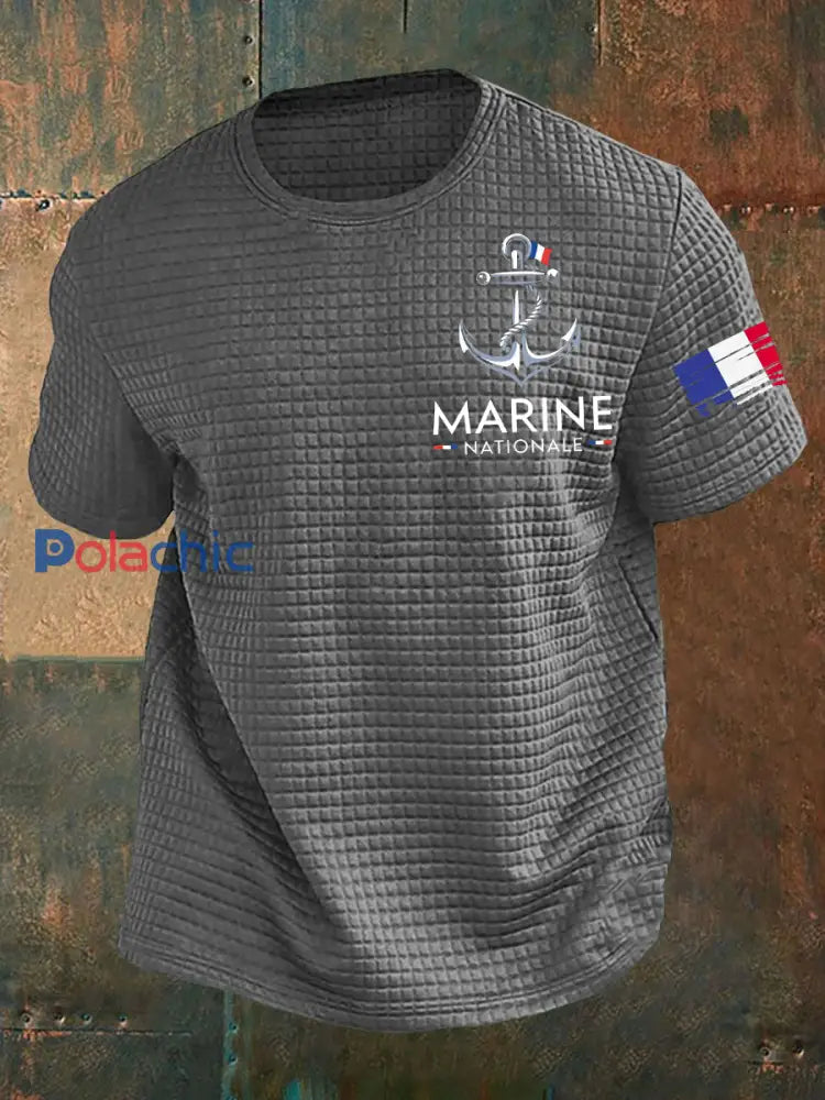 T-shirt à manches courtes Marine Nationale Homme Gris / S