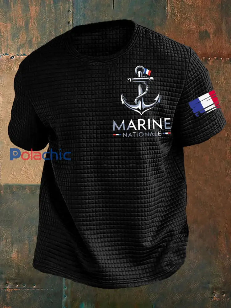 T-shirt à manches courtes Marine Nationale Homme Noir / S