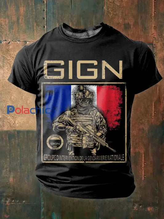 T-Shirt À Manches Courtes Pour Homme De La Gendarmerie Française comme image / S