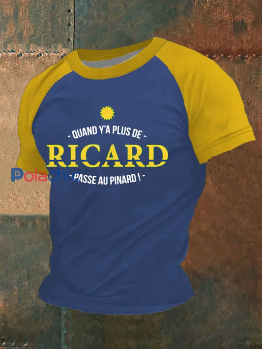 T-shirt à manches courtes Quand Y A Plus De Ricard Homme Bleu / S