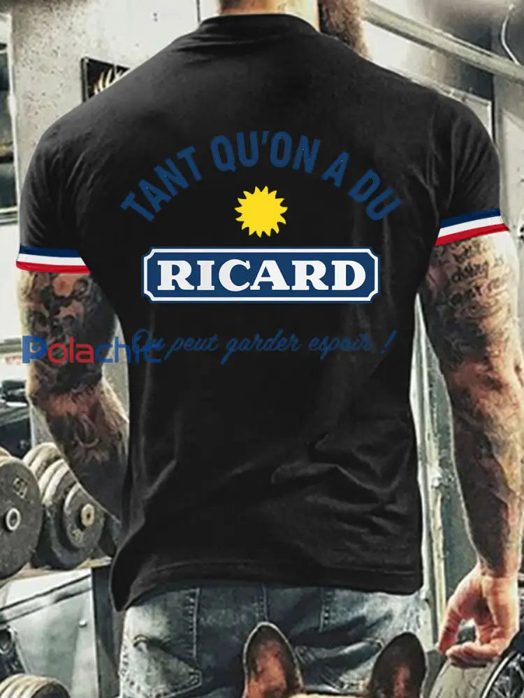 T-shirt à manches courtes RICARD Homme Noir / S