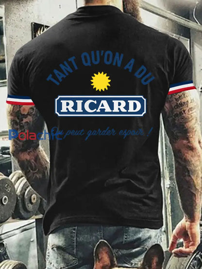 T-shirt à manches courtes RICARD Homme Noir / S