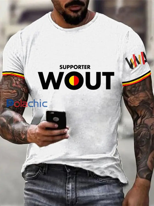 T-shirt à manches courtes Supporter Wout Homme Blanc / S
