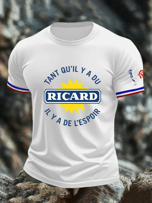 T-shirt à manches courtes Tant Qu’il Y A Du Ricard Homme Blanc / S