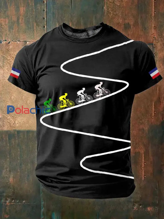 T-Shirt À Manches Courtes Tour De France Pour Homme comme image / S