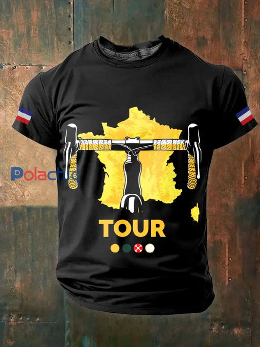 T-Shirt À Manches Courtes Tour De France Pour Homme comme image / S
