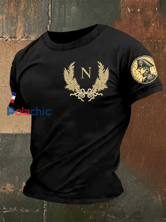 T-Shirt À Manches Courtes Vintage Napoléon Pour Homme comme image / S