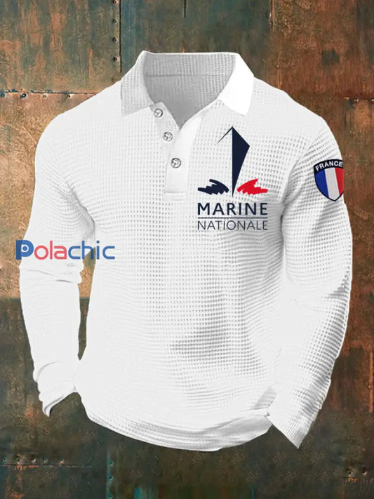 T-shirt à manches longues Marine Nationale Homme blanc / S
