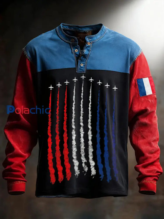 T-shirt à manches longues Timbre De cChasse Français Homme comme image / S