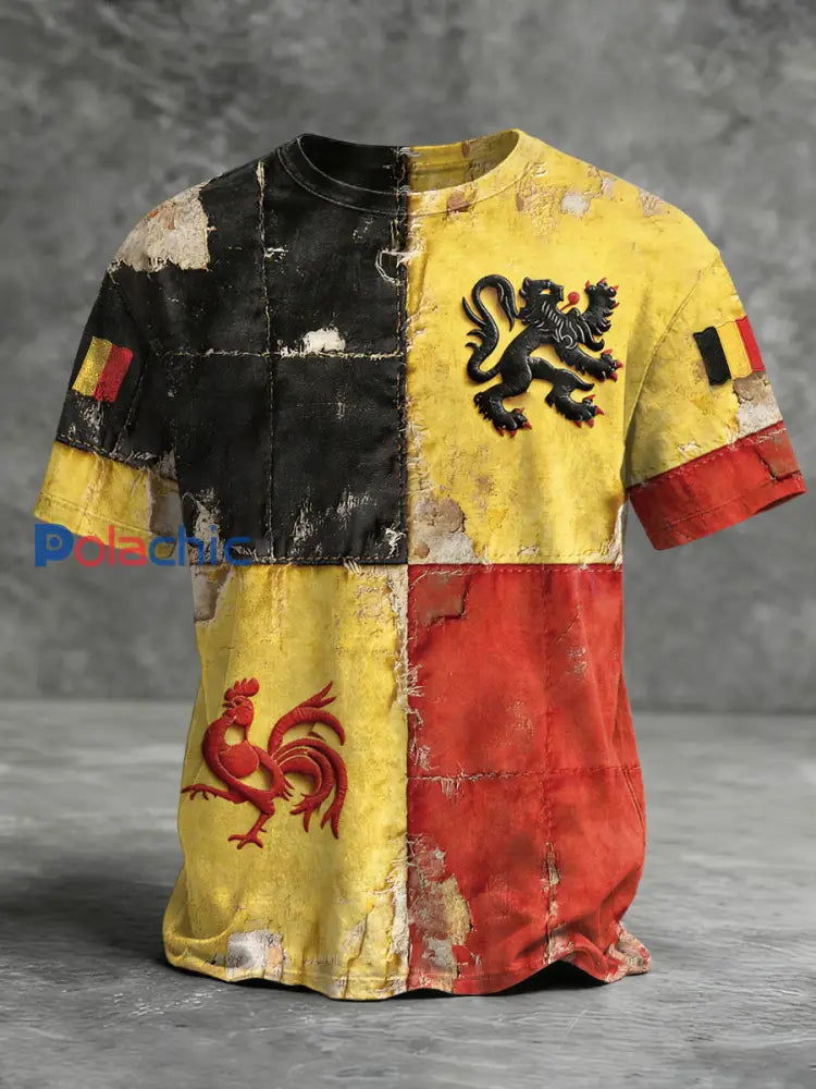 T-shirt Belgian Check Patchwork Homme Multicolore / S
