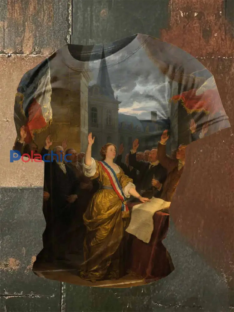 T Shirt Casual Imprimé Vintage Pour Homme comme image / S