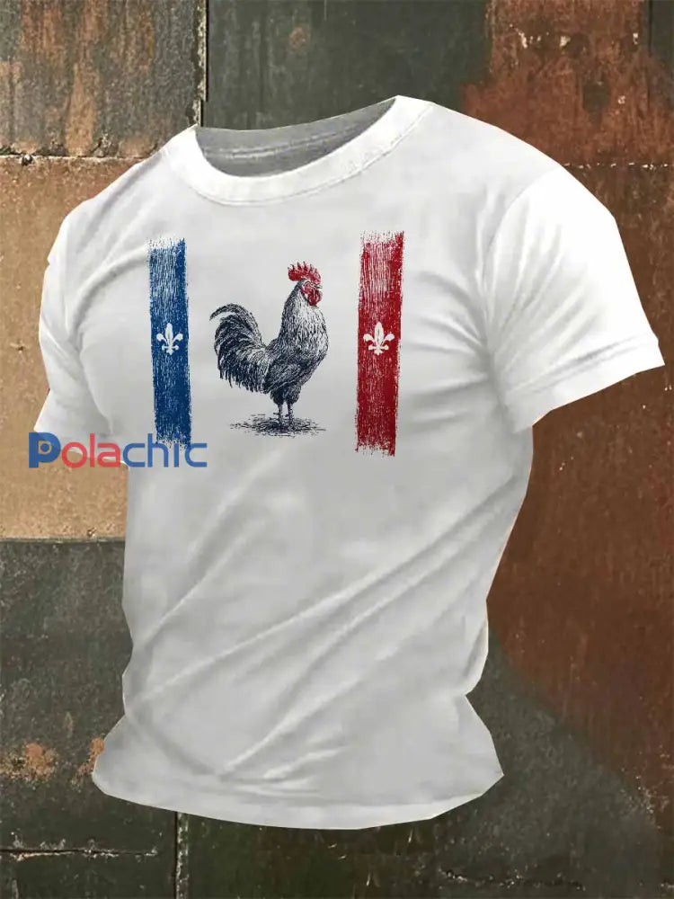 T-Shirt Casual Imprimé Vintage Pour Homme comme image / S