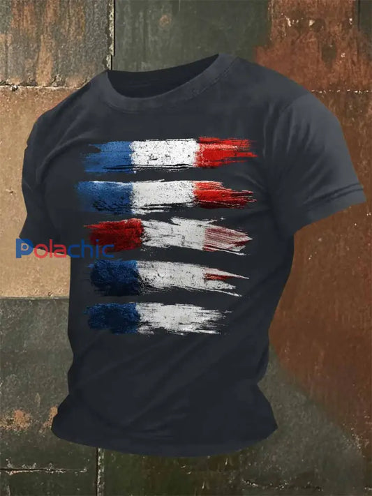 T-Shirt Casual Imprimé Vintage Pour Homme comme image / S