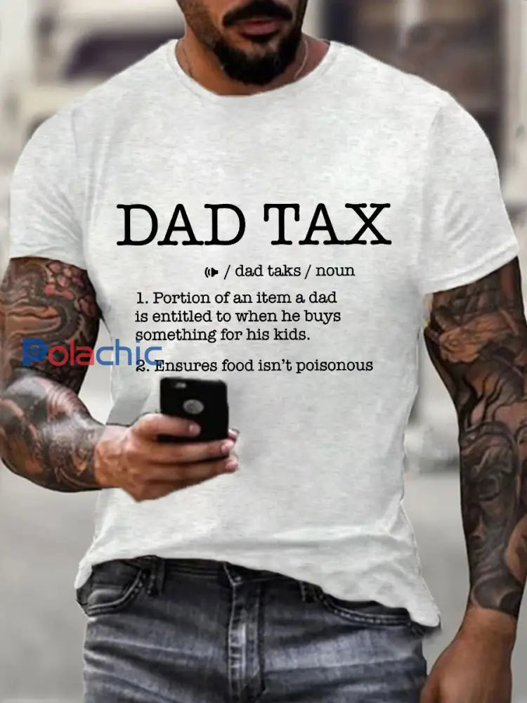 T-shirt Dad Tax Homme blanc / S