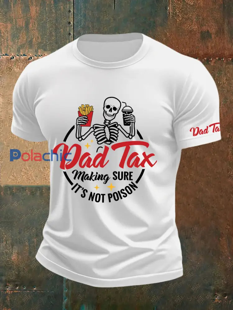 T-shirt Dad Tax Homme blanc / S