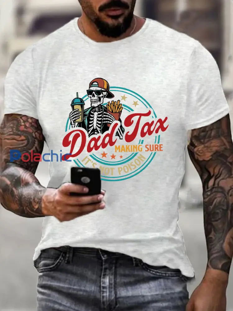 T-shirt Dad Tax Homme blanc / S