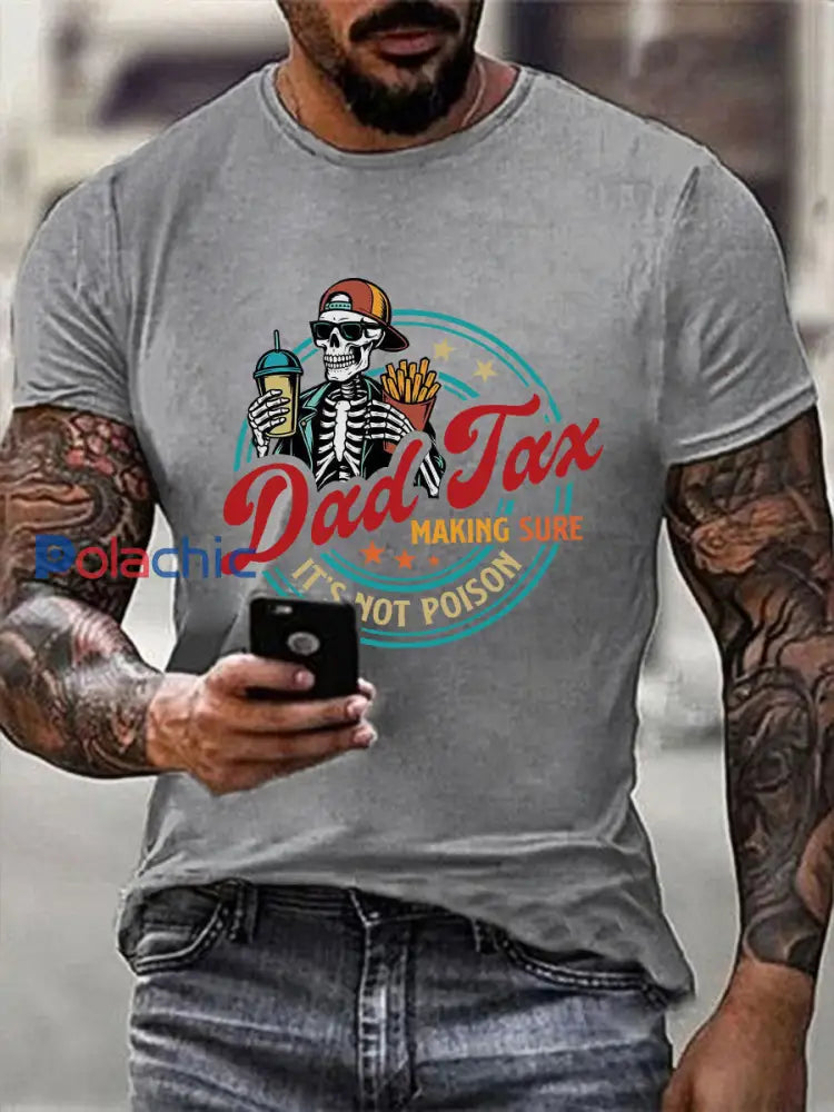 T-shirt Dad Tax Homme gris clair / S