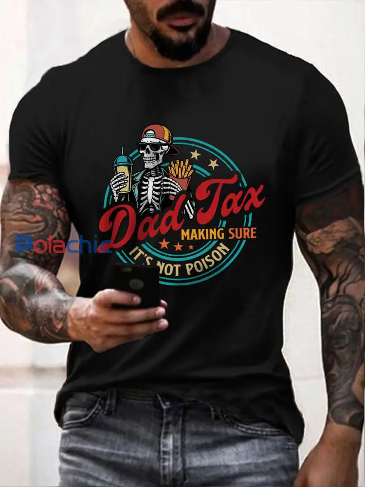 T-shirt Dad Tax Homme noir / S