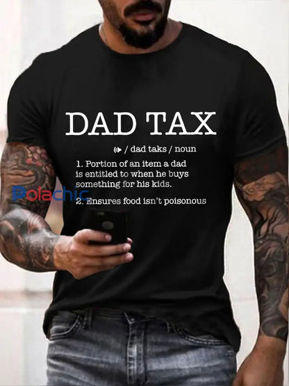 T-shirt Dad Tax Homme noir / S