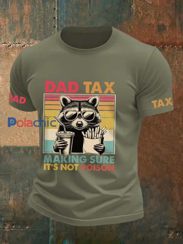 T-shirt Dad Tax Homme vert d’armée / S