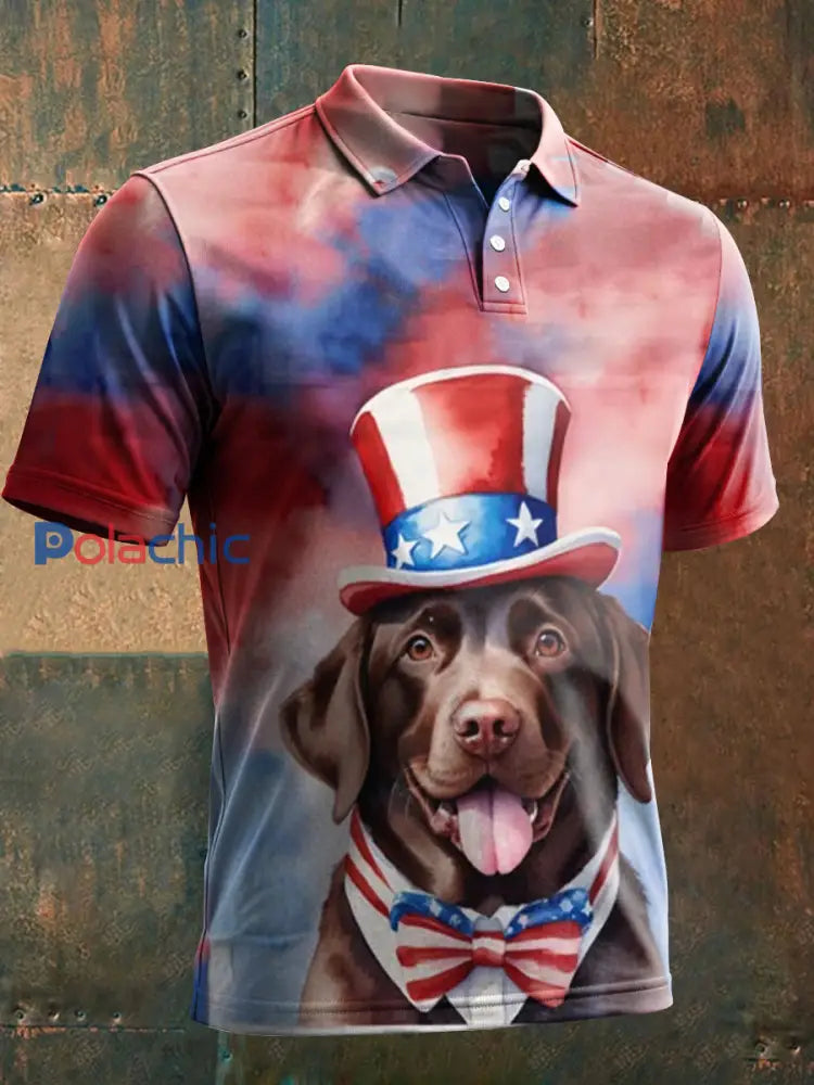 T-shirt de chien des hommes comme image / S