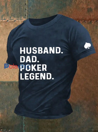 T-shirt de poker pour hommes Bleu Marine / S