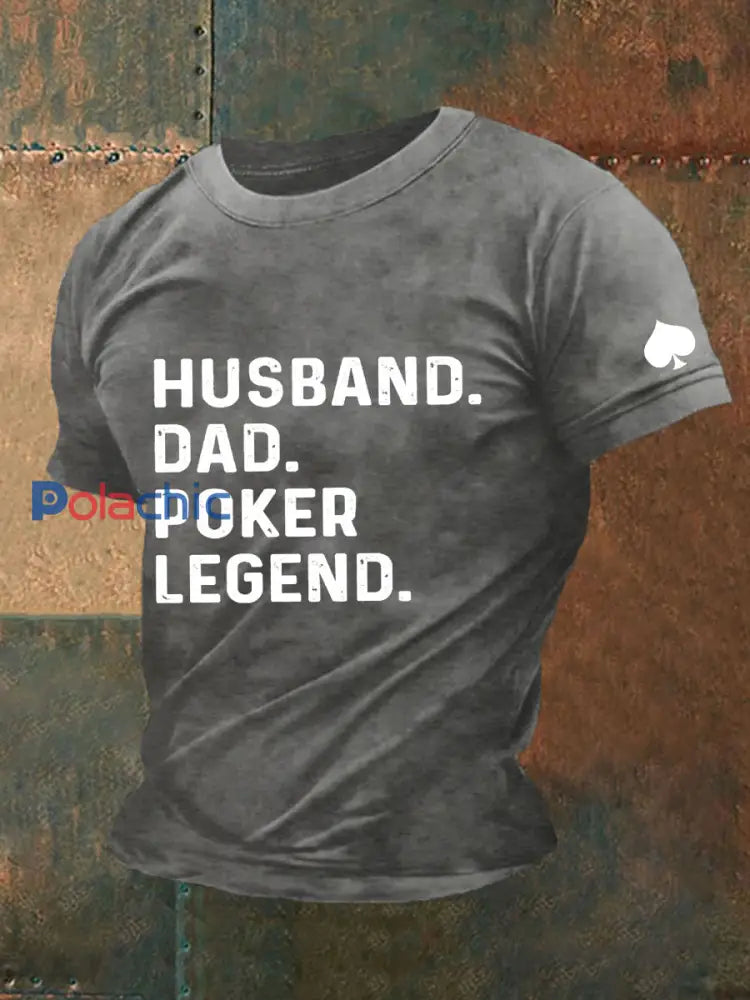 T-shirt de poker pour hommes Gris Clair / S