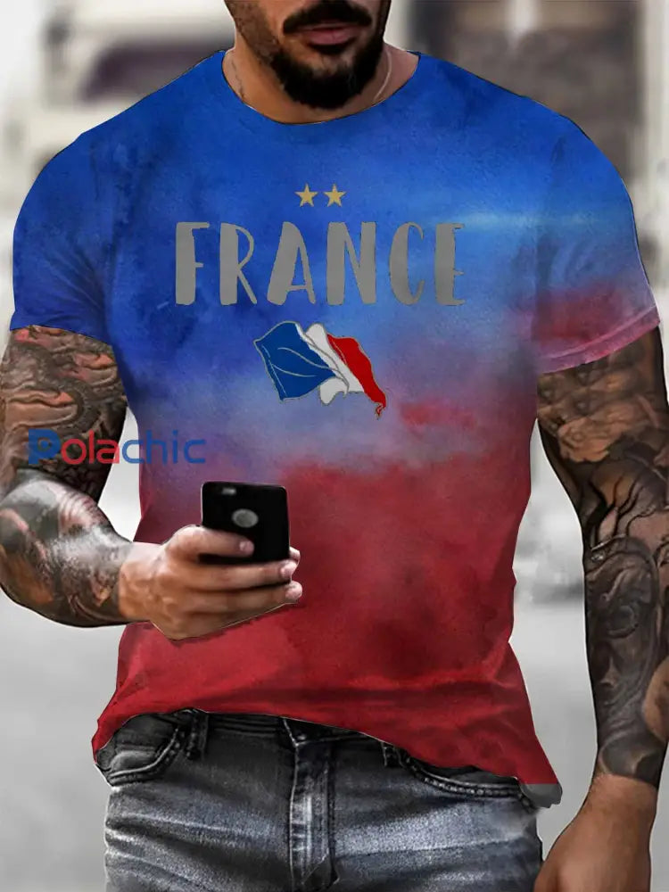 T Shirt Décontracté À Imprimé Lys Français Vintage comme image / S