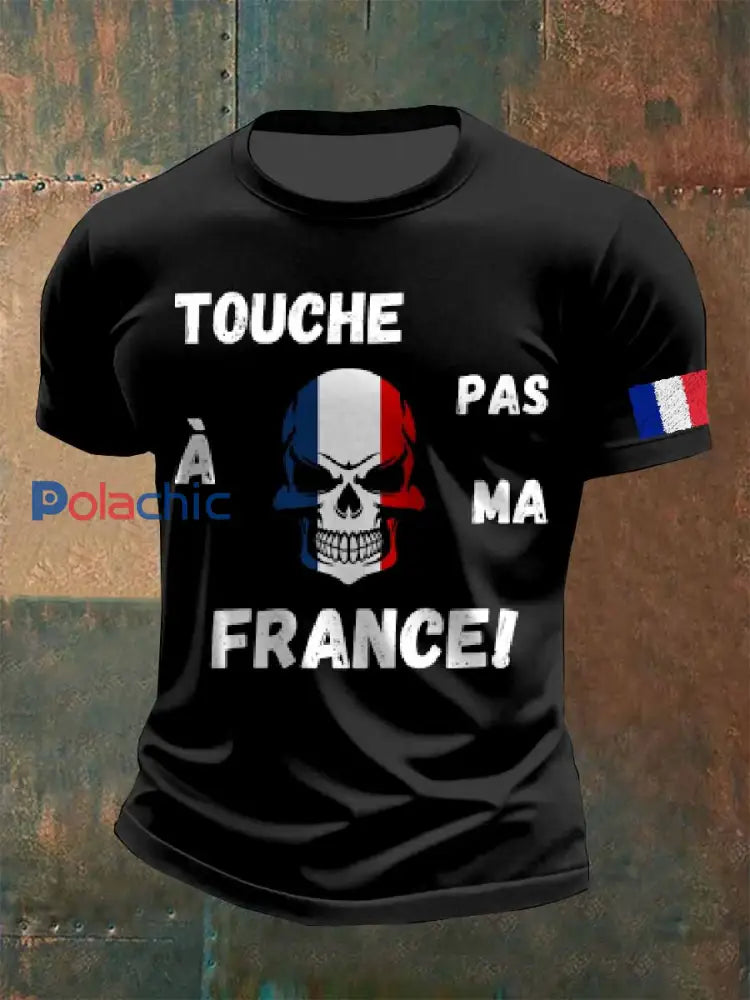 T Shirt Décontracté Imprimé Français Vintage comme image / S