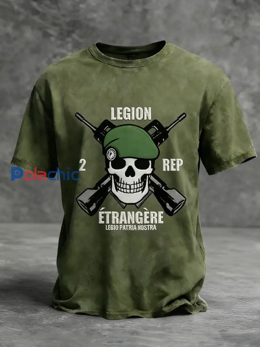T-shirt décontracté rétro parachutiste de la Légion étrangère française Multicolore / S