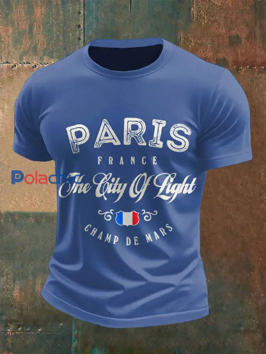 T-Shirt Décontracté Vintage À Motifs Parisiens Français comme image / S