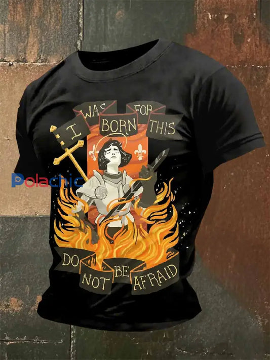 T Shirt Décontracté Vintage Français Jeanne D’arc comme image / S