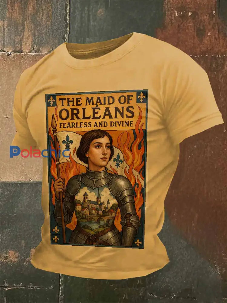 T Shirt Décontracté Vintage Français Jeanne D’arc comme image / S