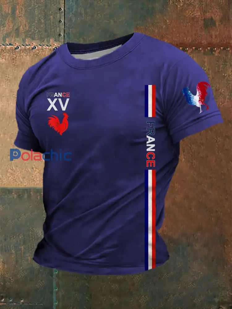 T-shirt France pour homme Bleu / S