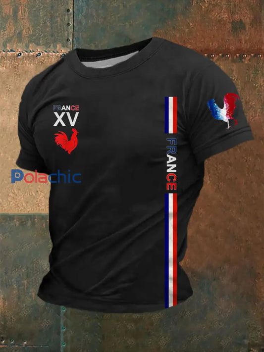 T-shirt France pour homme Noir / S