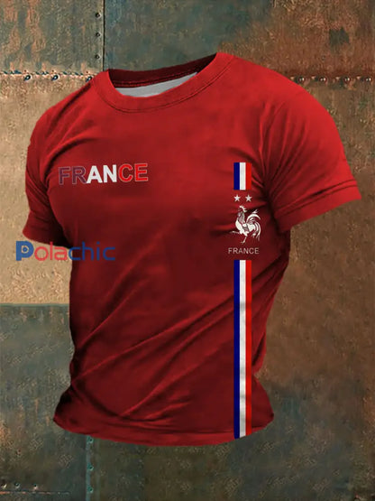 T-shirt France pour homme Rouge / S