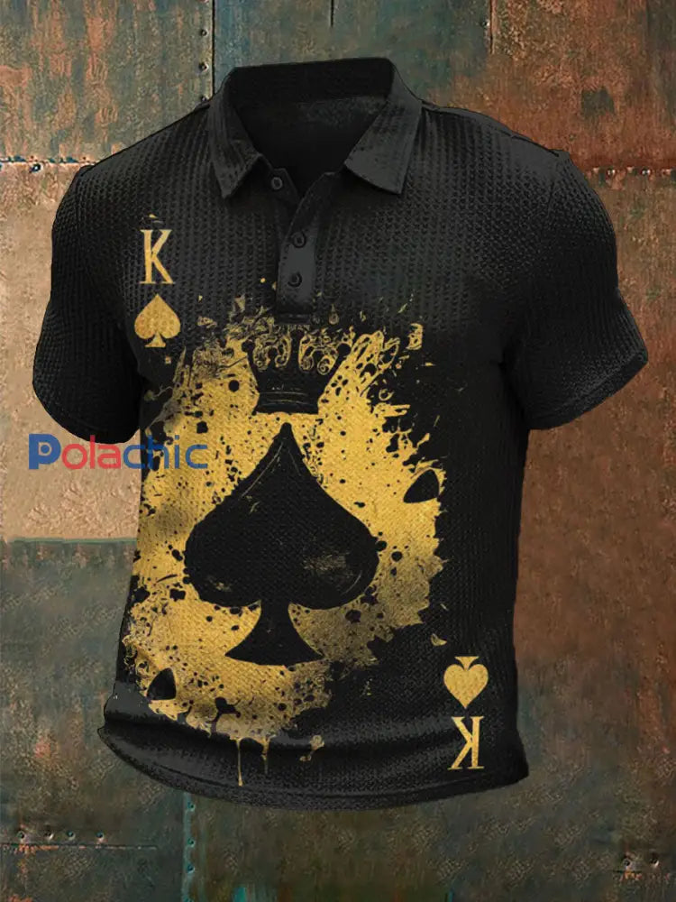 T-shirt gaufre poker homme Noir / S