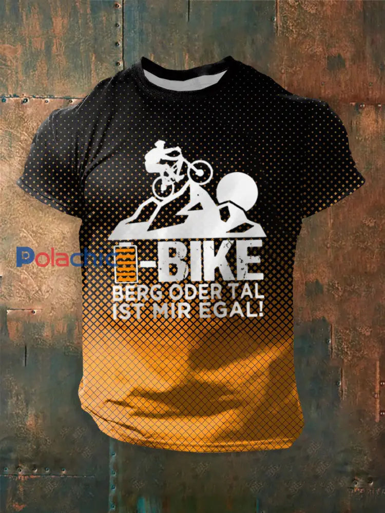 T-shirt imprimé à manches courtes Fahrrad Homme comme image / S
